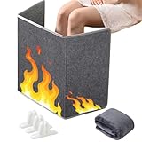 Schreibtisch Heizung Mit Decke, Faltbarer Untertisch Heizung 3 Heizstufen Leiser Und Platzsparender Fußwärmer Für Büro Und Zuhause,grey-General