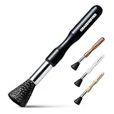 Grasshopper Barista Pinsel - Veganer Reinigungspinsel Kaffeepinsel (modern schwarzes Design) für: Siebträgermaschine, Kaffeevollautomat, Espressomaschine, Kaffeemühle | Küchenpinsel Barista Zubehör