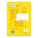 Staufen premio Spiralblock - 5 Collegeblöcke je 40 Blatt, DIN A5, Lineatur 1 (5/5/5 mm liniert), 90 g/m² Recyclingpapier