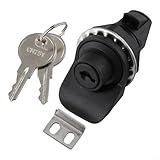 Verriegelung Druckknopf Riegel für Marine Boot Box, Motorrad Handschuhfach und Werkzeugkasten - Schwarze Kunststoff- und Metallkonstruktion mit sicherem Verriegelungsmechanismus