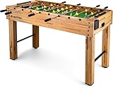 Tischkicker Wooden Outtec – Kickertisch für Erwachsene, klappbar, mit teleskopischen Führungen, manuelle Ergebnistafel, praktischer Getränkehalter, Tischfußballtisch für zu Hause