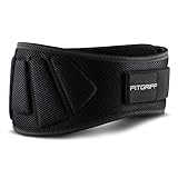 Fitgriff® Gewichthebergürtel V1 - Fitness-Gürtel für Bodybuilding, Krafttraining, Gewichtheben und Crossfit Training - Trainingsgürtel für Damen und Herren (Schwarz, S)