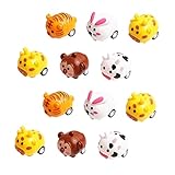 PartyKindom 12 Stück Teiliges Mini Pull Back Auto Bunte Lustige Fahrzeugfiguren Pädagogisches Kinderspielzeug für Jungen Mädchen von Kreativität und Hand Auge koordination