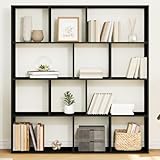 Iiaky Bücherregal Regal Wohnzimmer Regale BüCherschrank Book Shelves Buchregal Schwarz 132x29x141,5 cm Holzwerkstoff