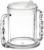 Homecraft Wide Base Mug with Lid, Two Handled Mug, Prevents Tipping, Secure Grip for Limited Hand Function and Grasp, Wide Base for Stability, 285 ml (Eligible for VAT relief in the UK)
