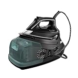 Rowenta DG9610 Eco Steam Pro Dampfbügelstation, 2800 Watt, 7,6 Bar, 140 g/Min. Dampfleistung, Dampfstoß: 460 g/Min., Eco Design, Silence-Technologie, 1,1 Liter Kapazität, Schwarz/Eukalyptus