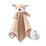 CREVENT Gemütliche Plüsch Baby Sicherheitsdecke Loveys für Baby Mädchen und Jungen Geburtstag (Braunes Hirsch)
