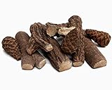 shoperama 9-teiliges Keramikholz-Set Deko-Holz für Bio-Ethanol und Gas-Kamine