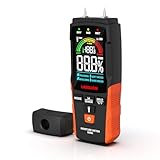 LASELION 2-in-1 Feuchtigkeitsmessgerät mit Stift- und Stiftlos-Modus – Für Holz, Beton, Trockenbau, Karton u.v.m. – LCD-Anzeige, Hold-Funktion, Taschenlampe, automatische Abschaltung MS03