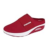 Walkingschuhe Damen Slip On Schuhe Hausschuhe Mesh Clogs Gartenschuhe Luftig Pantoffeln Sommer Leichte Atmungsaktive Freizeit Schuhe OrthopäDische Schlupfschuhe Air Cushion Sportschuhe