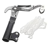 DECHOUS Teleskop Gartenschere mit Feder Stoßdämpfer Langlebiges Stahlmaterial Kraftsparende Astschere für Garten Pflanzen und Blumen