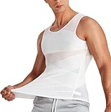 Nebility Shapewear Herren Kompressionsshirt Elastische Bauchweg Unterhemd Ärmellos Compression Shirt Figurformend Muskelshirts Tank Top Abnehmen Weste Body Shaper