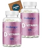 Vitamin D 60 µg 2400 IE 190 Tabletten - 2 x Balance D-Vitamin 95 Stück - Jawela Set - Sonnenvitamin unterstützt Immunsystem, Knochengesundheit, Zähne und Muskeln