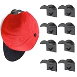 Qinsky Selbstklebende Huthaken,8Pcs Cap Halterung Wand Selbstklebende Hut-Haken Kappenhaken für die Wandmontage,Geeignet für Alle Arten von Mützen,Schals,Taschen,Handtüchern