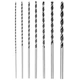 Foonary Holzbohrer Set Lang 300mm Schalungsbohrer Auger Drill Bits Lochsäge Holz Fasen Spiralform für Präzise Bohrungen für Metall Holzwork Plastik Alulegierung (4, 5, 6, 7, 8, 10, 12 mm)