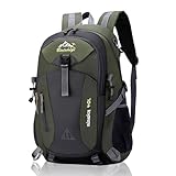 Qooloo Wanderrucksack Herren Damen, Reiserucksack Groß 40L Wasserdichter Rucksack Leicht Backpack Travel Trekkingrucksack Multifunktionale für Outdoor Sport Wandern Trekking Camping