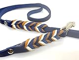 Leine passen zum Annyx Geschirr für Hund Blaubeere, Nylon Paracord oder Leder in verschiedenen Längen (3,0 Meter, Lederleine)