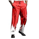 Lustig Weihnachten Smokinghosen Loose fit 3D Druckt Christmas Anzügehose Business Anzughose Weihnachts Anzughose Herren Xmas Hose Festliche Herrenhose Weihnachts Kostüme