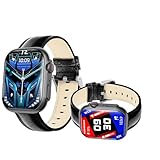 Wizvox 2025 Smartwatch Damen Mit Blutdruckmessung - Smartwatch 𝐁𝐥𝐮𝐭𝐳𝐮𝐜𝐤𝐞𝐫𝐦𝐞𝐬𝐬𝐮𝐧𝐠 Smart Notifications 2.10' Blutdruckmessgerät Uhr Herren Alltagsleben F590528,Blackrubber