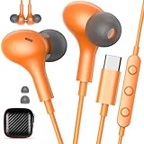 TOPAUX Kopfhörer USB C mit Kabel für iPhone 17,Air,16e 15 Pro Max Plus,In-Ear Earphones USBC mit Mikrofon für Xiaomi Redmi Note 14,Type C Headset für Samsung Galaxy A56 A17 A16 A36 Google Pixel 10 9a