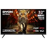 DYON ULTIMAX 32H-TI-W - 32 Zoll (80 cm) HD Smart TV mit Samsung Tizen OS, Triple Tuner (DVB-C/-S2/-T2), Samsung Smart Hub, Prime Video, Netflix, Disney+ [2025]