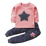 LOIJMK Langärmlige Oberteile und Hosen mit Animal-Print für, und Mädchen, lockerer Loungewear-Anzug für 0 bis 9 Pullover Mädchen (Pink, 3-6 Months)