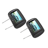 2pcs 7 in Drahtlosen Steuerelemente Einstellbare Headtrand -LCD -Videomonitor MP5 Display Schwarz für CAR DVD Universal HD 16: 9