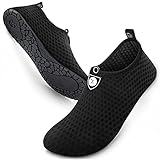 SIMARI Wasserschuhe Damen und Herren, schnelltrocknend, Barfuß, für Outdoor, Strand, Schwimmen, Sport, Yoga, Schnorcheln 501 Circular Black, EU 42/43, SWS001