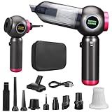 DEUKNICE Handstaubsauger, Akku Handstaubsauger, 22000Pa USB aufladbar Tragbar Leicht Mini Staubsauger, Autostaubsauger Kabellos, Auto Staubsauger für Büro Haus, Küche, Tierhaare