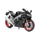 Risopen Motorrad Spielzeug für Kinder 1:12, Legierung Mini Motorcycle Modell Kompatibel für Aprilia RSVA RR1000 Motorrad Miniatur Nachbildung geburtstag geschenke für Motorradmodell Fans -Black