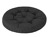 Schaukelkissen Kissen für Hängeschaukel von typ Storchennest, Schaukelauflagen Schaukelpolster Schaukelkissen Hängeschaukel Hängenest Ruhe Freizeit Schwarz 92x92 cm