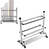 WSIKGHU 24 Angelrutenständer aus Aluminiumlegierung Tragbarer Angelrutenständer aus Aluminiumlegierung Angelrutenständer Angelrutenständer 72cm×32.5cm×72cm