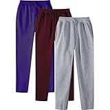 Jogginghose Herren Lang 3er-Pack Jogger Hosen Chino Straight Trainingshose Weites Bein Sporthose Laufhose Zuhause Freizeithose Pants Sweatpants Yogahose Schlupfhose Sweathose Sommerhose Loungewear