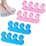 iLamvie 4-Teilige Zehentrenner Pediküre,Pediküre-Zehentrenner,Zehenspreizer Nagellack,Toe Separator,Wiederholbare Waschbare Zehennagelteiler, Zehentrenner Zum Auftragen Von Nagellack