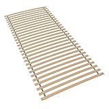 Sleepneo Rollrost 90x200, fertig montiert und gerollt, 28 Latten, Blauer Engel Zertifiziert, Lattenrost 90 x 200 cm aus Buchenholz, Traglast 130kg
