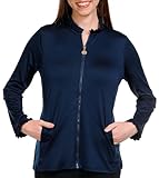 Stella Parker Damen Lightweight Athletic Running Long Sleeve Track Jacket Jacke, Marineblau, Small
