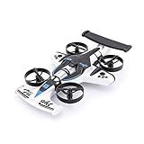 CCYLEZ 2-in-1-RC-Drohne und Auto, RC-Spielzeug mit Flug- und Driftmodi, Umwandelbarer Quadrocopter für Kinder und Erwachsene, Einfaches Abheben mit Einer Taste, 3 Geschwindigkeiten, (WHITE)