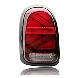 YPJHMXQXQ Fahrzeughinterleuchten-Set für BMW Mini Countryman (F60) 2017-2021, All-in-One-Bremslicht, Rückfahrlicht & Blinker, aus hochfestem PC-Material gefertigt, einfach,A-Red-Left