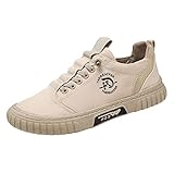 Generisch Freizeitschuhe Herren Sportlich Segeltuchschuhe Winter Classic Halbschuhe Atmungsaktiv Canvas Schuhe Weich Leicht Schlupfschuhe Farbkontrast Stoffschuhe Minimalistische Low Sneaker