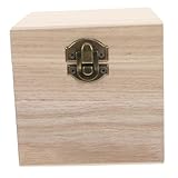 UTHCLO Kasten Quadratische Geschenkbox Unfertige Holzkisten Holzquadrate Zum Basteln Mini-schatztruhe Holzkisten Zum Basteln Dekorative Aufbewahrungsboxen Mit Deckel Schatzkiste Paulownia