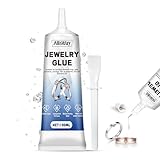 Allisway Schmucksteinkleber, Schmuckkleber Extra Stark Transparent, Strasssteine Kleber, Punktgenaues Aufkleben der Schmucksteine und Perlen, Geeignet für Reparatur von Schmuck und DIY, 100ml