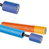 Smart-Planet 2er Set Wasserspritzpistole Schaumstoff Wasserpistole Eliminator 33 cm - Wasserspritze in Blau/Orange für Pool Meer Garten - Wasser Reichweite 7m