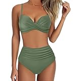 GXYANiaoy Bikini Damen Set Push up - Zweiteiliger Sommer Anzug Badeanzug Swimsuits Neckholder Sportlic Push Up Elegant Bikini Bademode Sexy