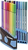 STABILO - Premium-Filzstift - Pen 68 ColorParade - 20er Tischset in anthrazit/hellblau