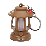 Tizuqe Retro-USB-Lade-Schlüsselanhänger mit heller LED-Leuchtmittel, tragbares Öllampen-Design für dunkle Umgebungen, Nachtfinder, Vintage, khaki, One size