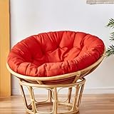Papasansessel mit Kissen - Natürliches Rohr-Design für Innen- und Außenbereich, Entspannung in Schlafzimmer und Garten