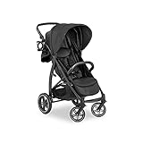 hauck Rapid 4D, Schwarz - Kinderbuggy mit Liegefunktion ab Geburt bis 22 kg - UV Schutz 50+ - Klein Zusammenklappbar - Höhenverstellbarer Schieber mit Getränkehalter - Pannensichere Gummi Räder