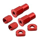 Dirt For Bike Felgenschlossmuttern und Schrauben, für CNC-gefräste Aluminium-Ventilkappenschutz, für Motorrad und Strand, für Fahrradräder (rot)