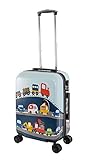Travelhouse Happy Children Kinder Koffer Busy Cars ABS Hartschale Reisegepäck Reisetrolley Trolley Kinderkoffer Kindertrolley 41L