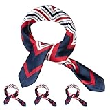 CONGARTENO 4 Stück Damen Hals-schals Leichtes Polyester Nickituch Uni Farbig Vielseitig als Halstuch Haarband Festival-accessoire für Büro und Alltag